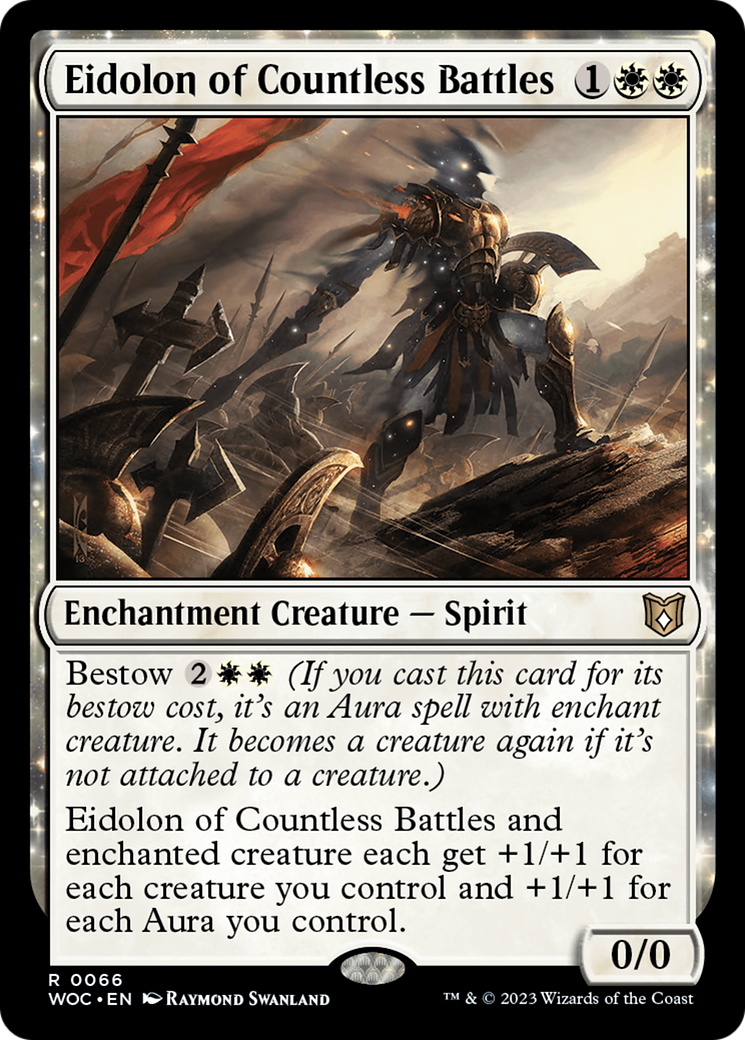 Eidolon of Countless Battles (WOC-066) [Wilds of Eldraine Commander]: (enchantment)