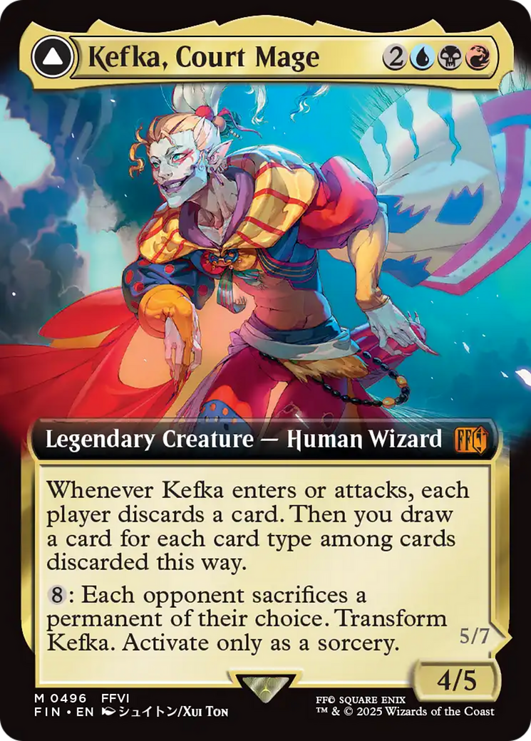 Kefka, Court Mage (Extended Art) (FIN-496) [FINAL FANTASY]: (Extended Art) Foil