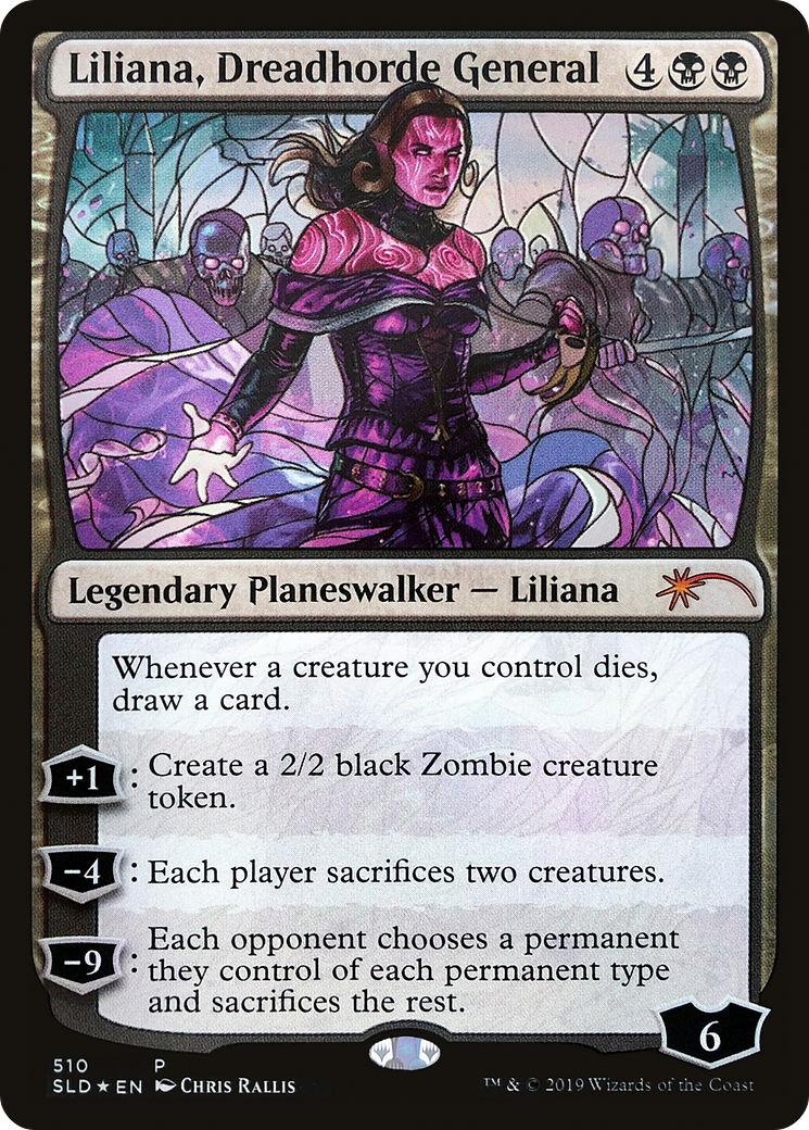 Liliana, Dreadhorde General (Stained Glass) (SLD-510) [Secret Lair Drop] Foil