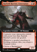Baeloth Barrityl, Entertainer (Extended Art) (CLB-627) [Commander Legends: Battle for Baldur's Gate]