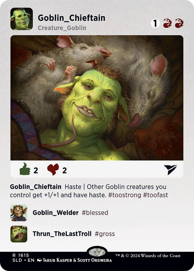 Goblin Chieftain (SLD-1615) [Secret Lair Drop] (Borderless)