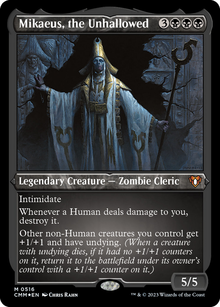 Mikaeus, the Unhallowed (CMM-516) [Commander Masters] Etched Foil