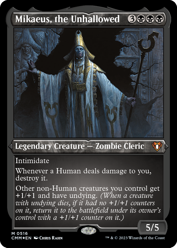 Mikaeus, the Unhallowed (Foil Etched) (CMM-516) [Commander Masters] Foil