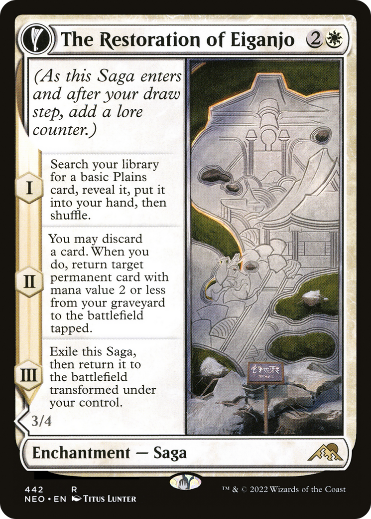 The Restoration of Eiganjo (Extended Art) (NEO-442) [Kamigawa: Neon Dynasty]