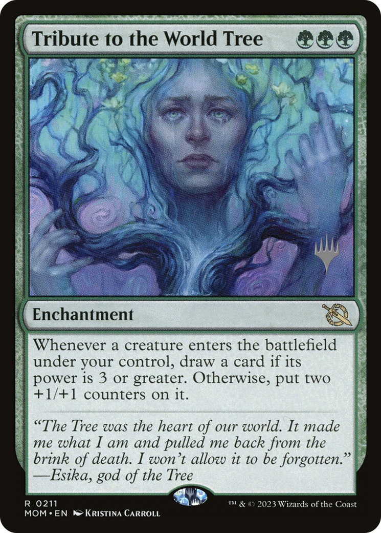 Tribute to the World Tree (PPMOM-211) [Promo Pack: March of the Machine Promos] Foil
