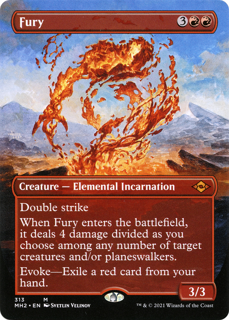 Fury (MH2-313) [Modern Horizons 2] (Borderless) Foil