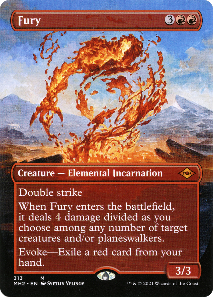 Fury (Borderless) (MH2-313) (Borderless) [Modern Horizons 2]