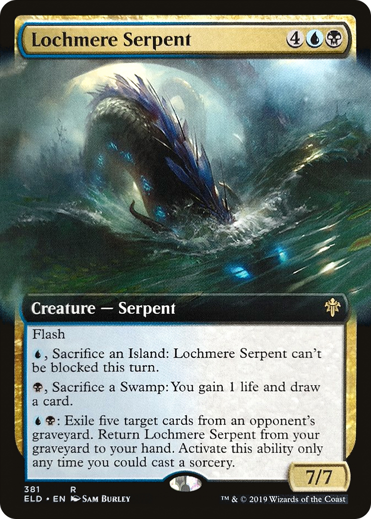 Lochmere Serpent (ELD-381) [Throne of Eldraine]: (Extended Art) Foil