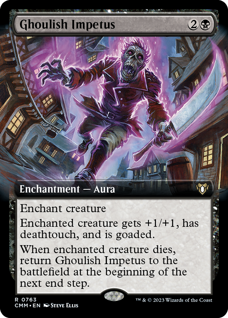 Ghoulish Impetus (CMM-763) [Commander Masters]: (Extended Art) Foil