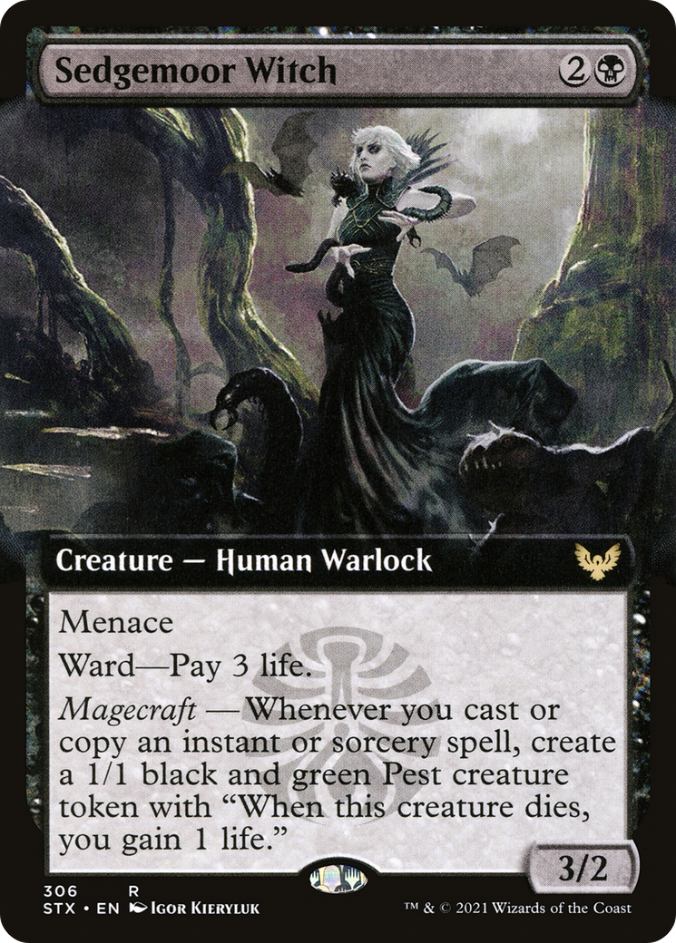 Sedgemoor Witch (STX-306) [Strixhaven: School of Mages]: (Extended Art)