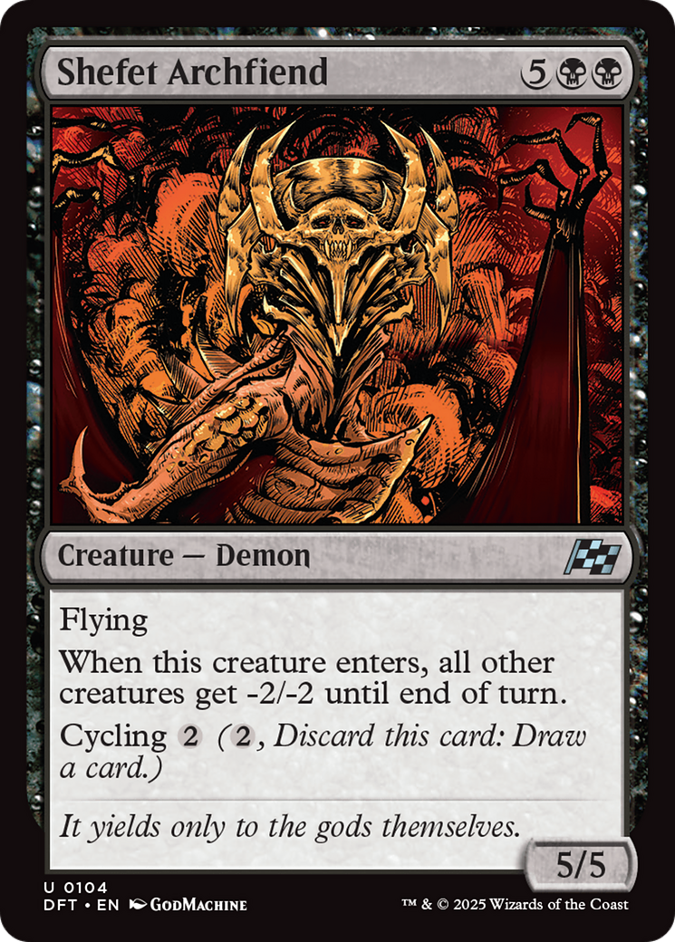 Shefet Archfiend (DFT-104) [Aetherdrift] Foil