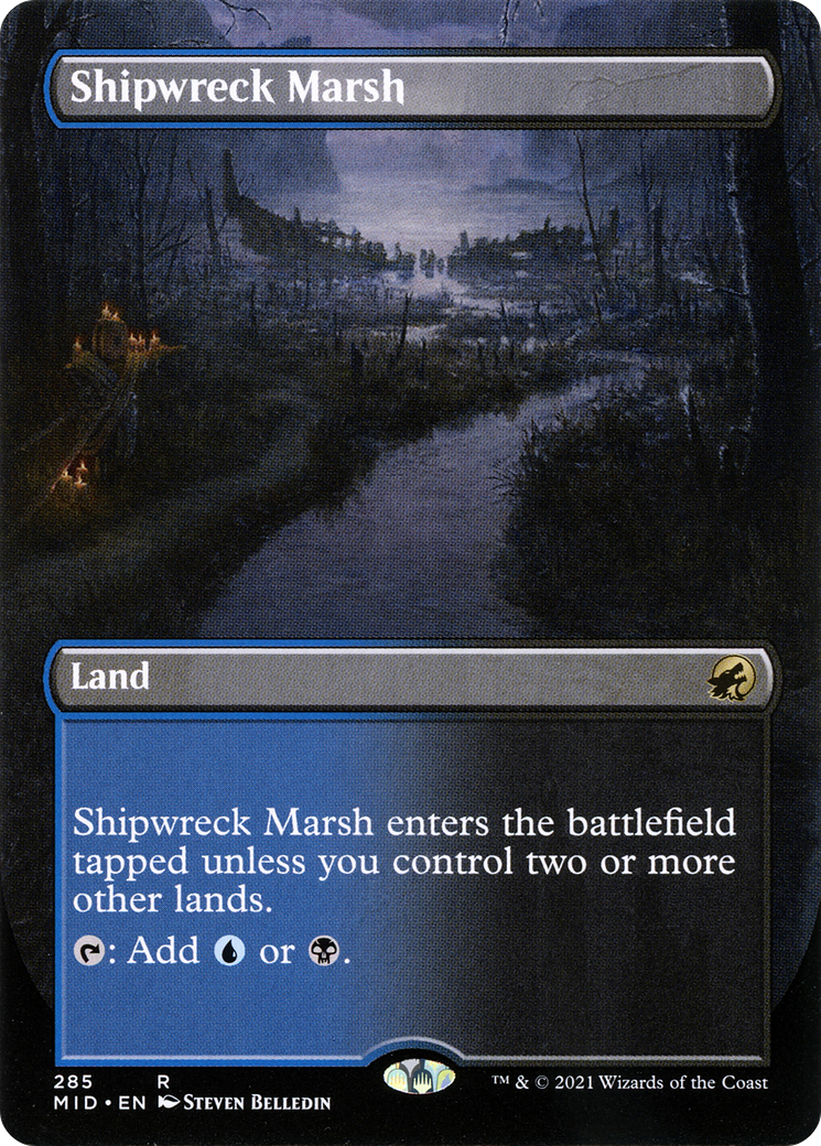 Shipwreck Marsh (Borderless) (MID-285) (Borderless) [Innistrad: Midnight Hunt]
