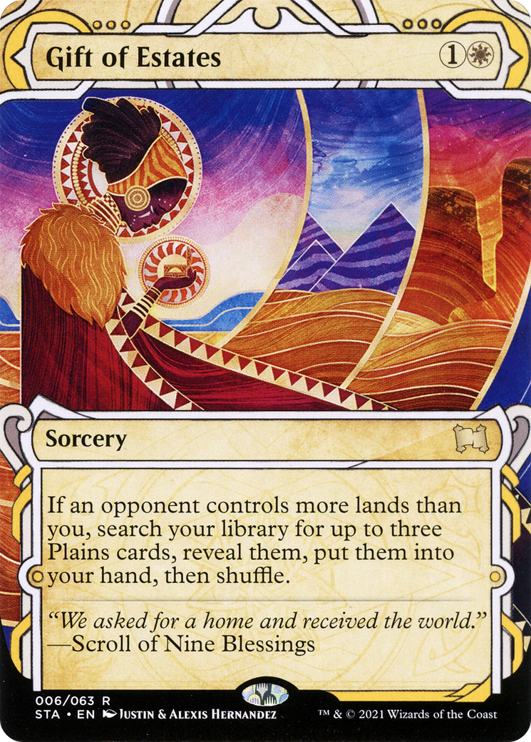 Gift of Estates (STA-006) (Showcase) (Borderless) [Strixhaven Mystical Archive]