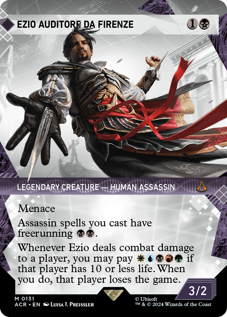 Ezio Auditore da Firenze (ACR-131) [Assassin's Creed]: (Showcase) (Borderless) Foil