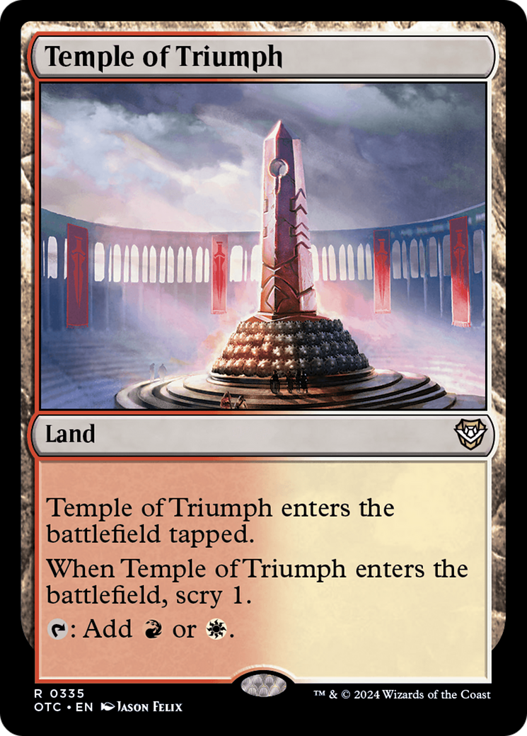 Temple of Triumph (OTC-335) [Outlaws of Thunder Junction Commander]