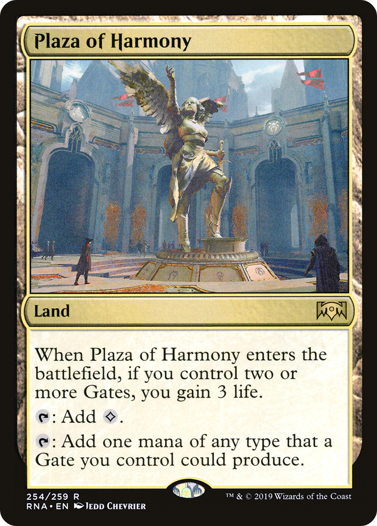 Plaza of Harmony (RNA-254) [Ravnica Allegiance] Foil