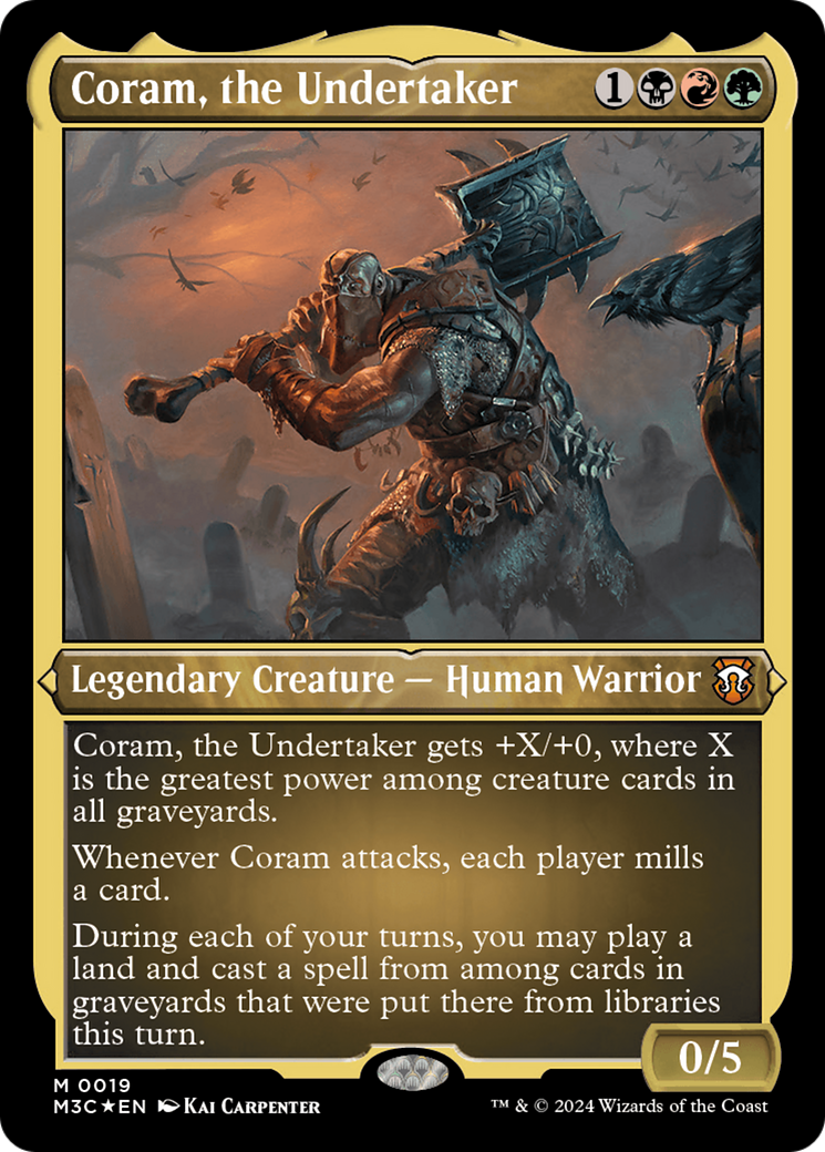 Coram, the Undertaker (M3C-019) [Modern Horizons 3 Commander] Etched Foil