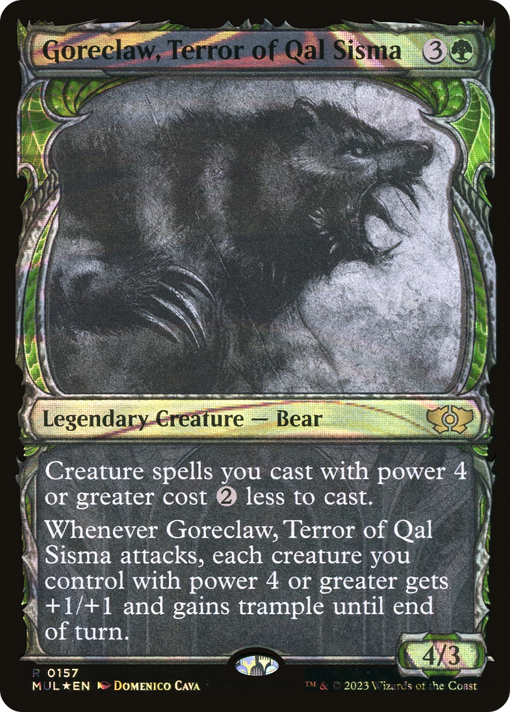 Goreclaw, Terror of Qal Sisma (MUL-157) [Multiverse Legends]: (Showcase) Foil