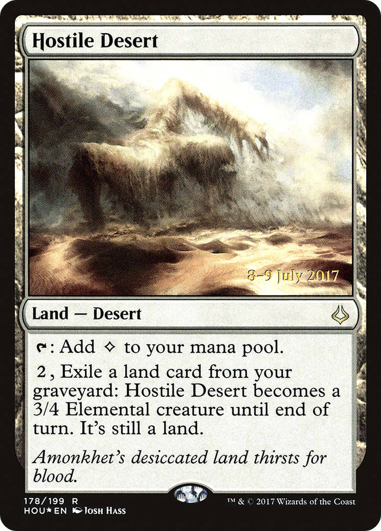 Hostile Desert (PRE-178S) [Hour of Devastation Promos] Foil