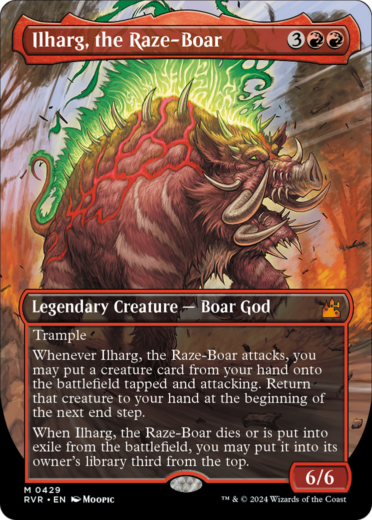 Ilharg, the Raze-Boar (RVR-429) [Ravnica Remastered] (Borderless) Foil