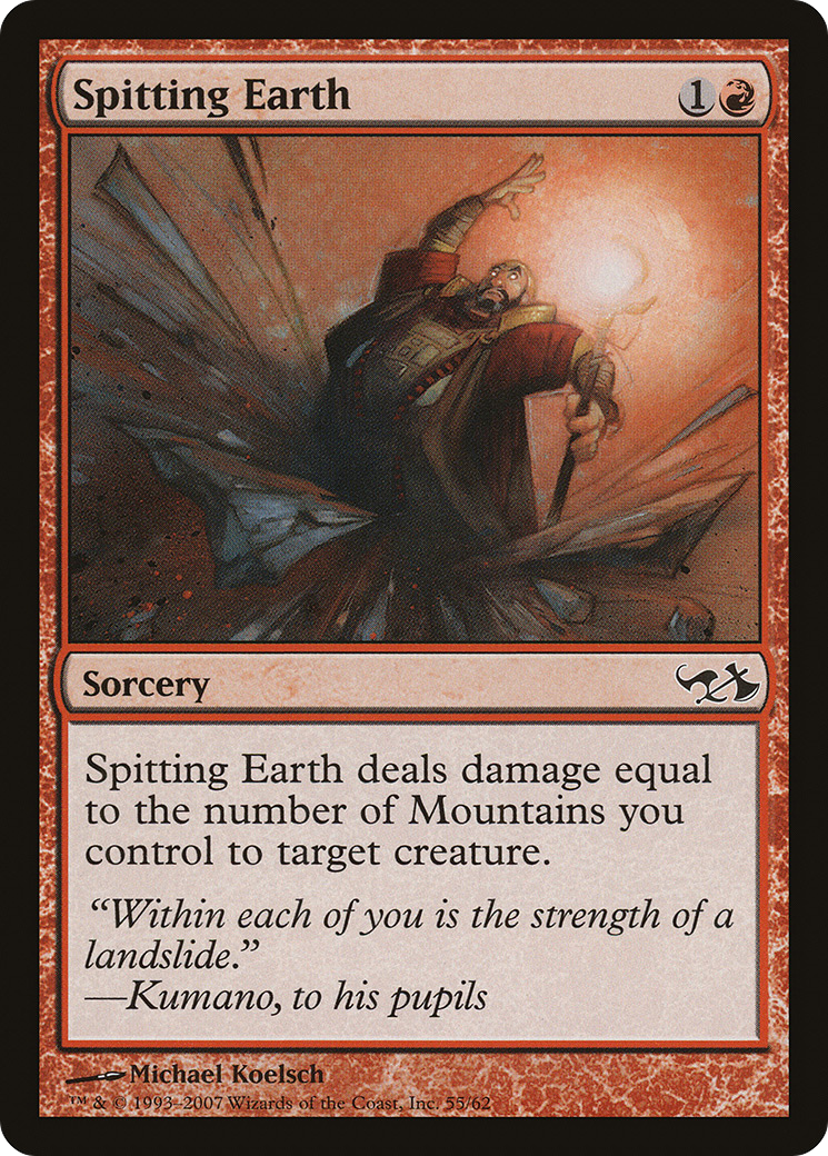 Spitting Earth (EVG-055) [Duel Decks: Elves vs. Goblins]