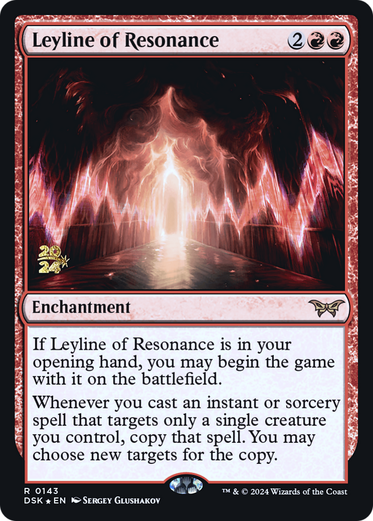 Leyline of Resonance (PRE-143) [Duskmourn: House of Horror Promos] Foil