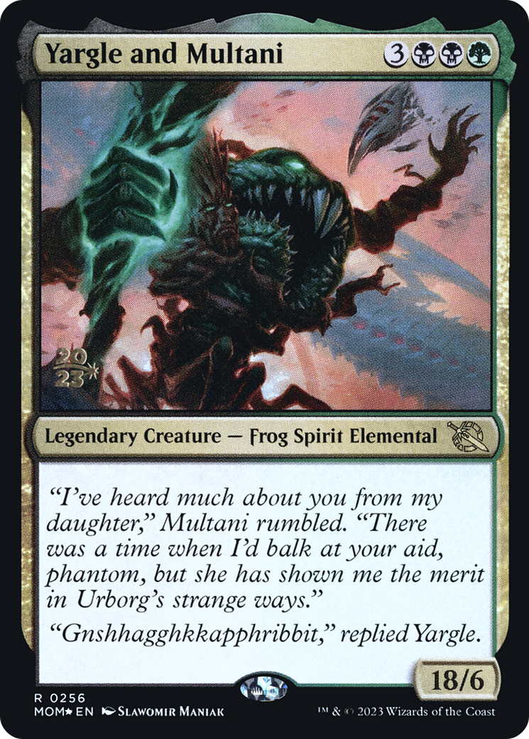 Yargle and Multani (PRE-256S) [March of the Machine Promos] Foil