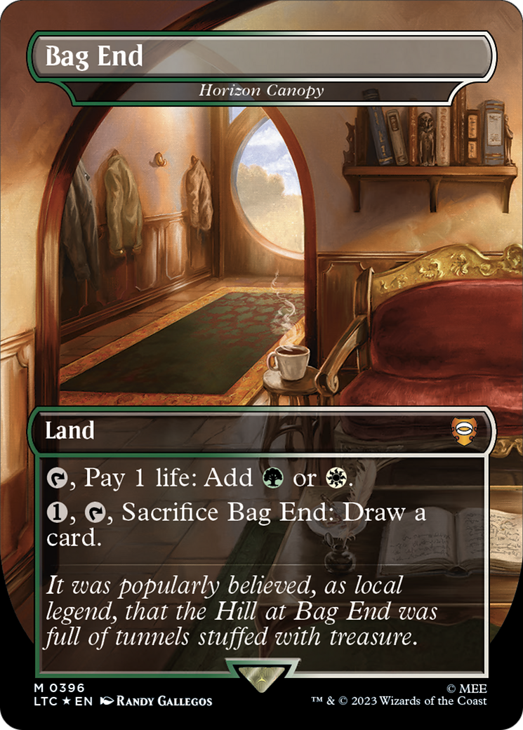 Bag End - Horizon Canopy (Surge Foil) (LTC-396) [Tales of Middle-earth Commander] / Bag End (Borderless) Foil