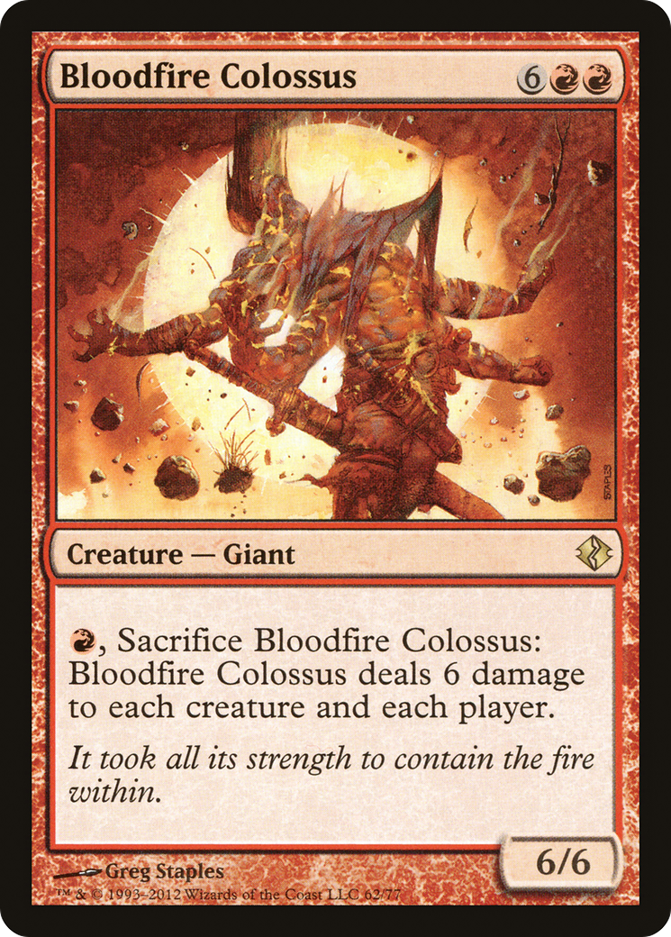 Bloodfire Colossus (DDI-062) [Duel Decks: Venser vs. Koth]