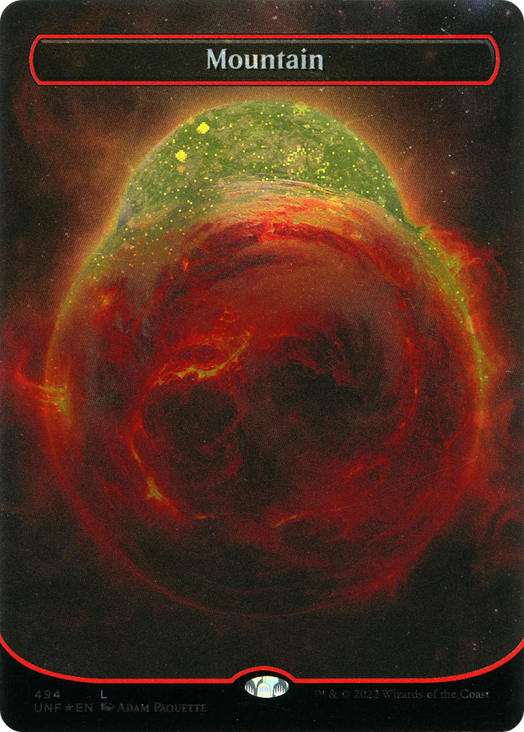 Mountain (UNF-494) (Borderless) (Galaxy Foil) [Unfinity] Foil