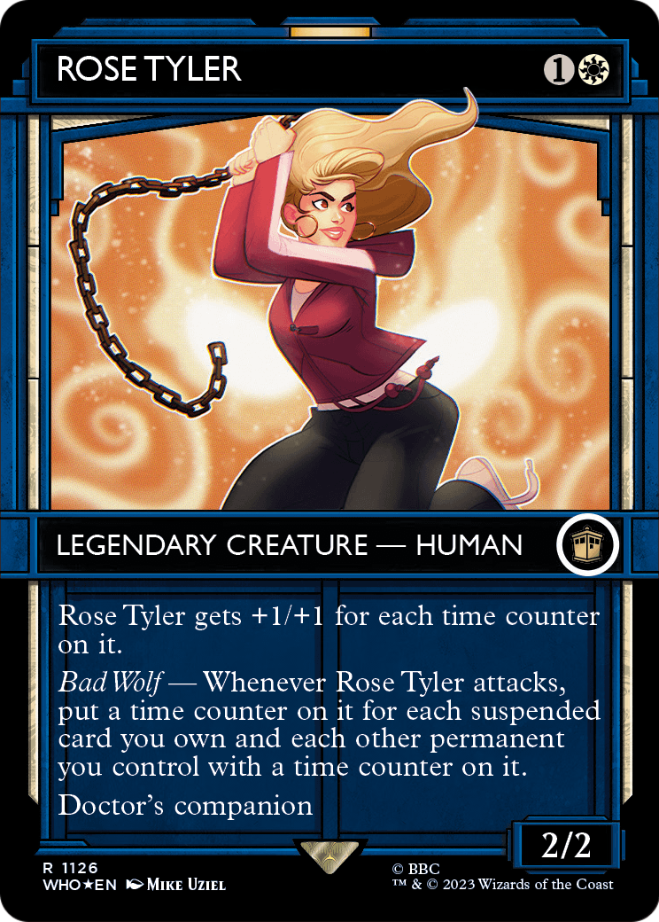 Rose Tyler (Showcase) (Surge Foil) (WHO-1126) (Borderless) [Doctor Who] Foil