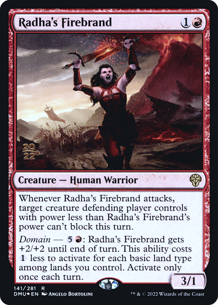 Radha's Firebrand (PRE-141S) [Dominaria United Promos] Foil