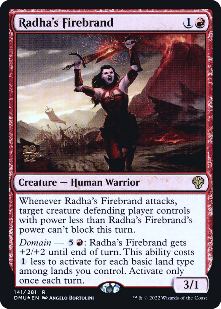 Radha's Firebrand (PRE-141) [Dominaria United Promos] Foil