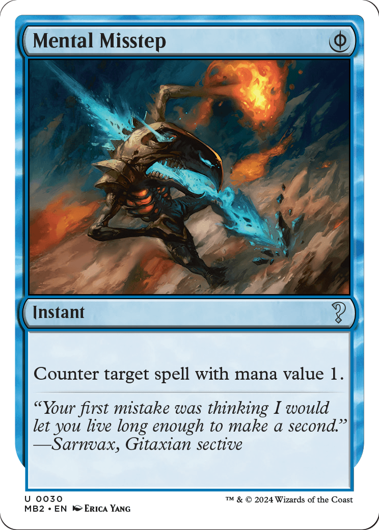 Mental Misstep (White Border) (MB2-030) [Mystery Booster 2]