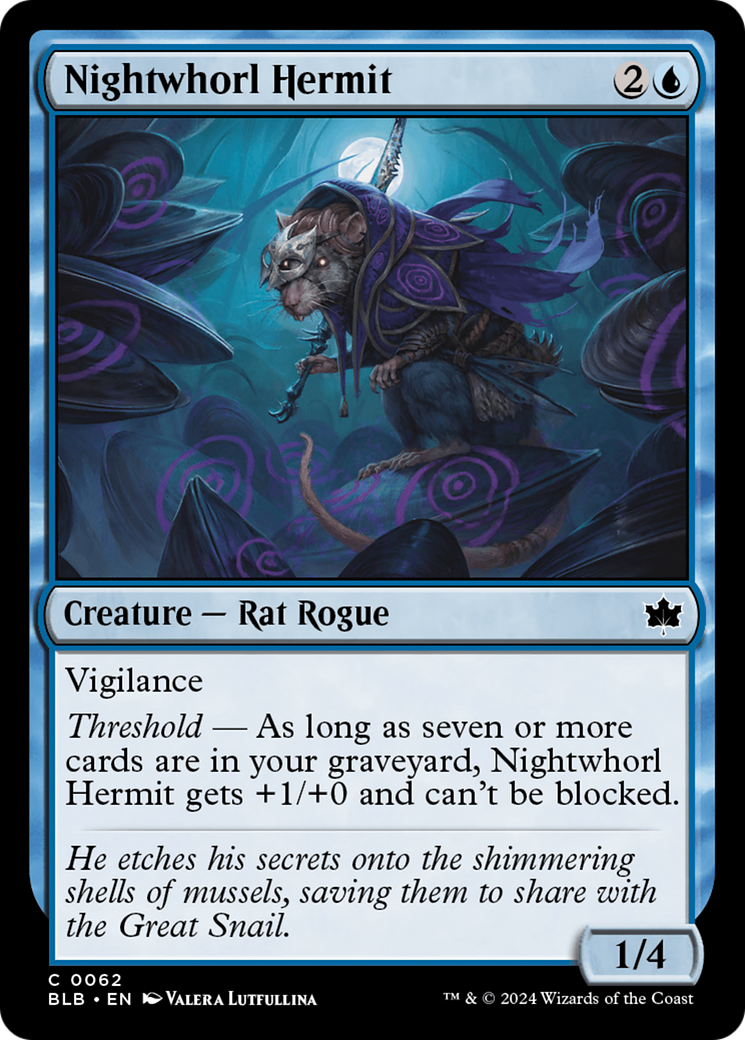 Nightwhorl Hermit (BLB-062) [Bloomburrow] Foil
