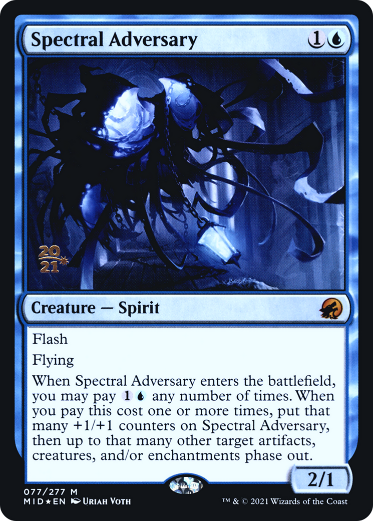 Spectral Adversary (PRE-77S) [Innistrad: Midnight Hunt Promos] Foil