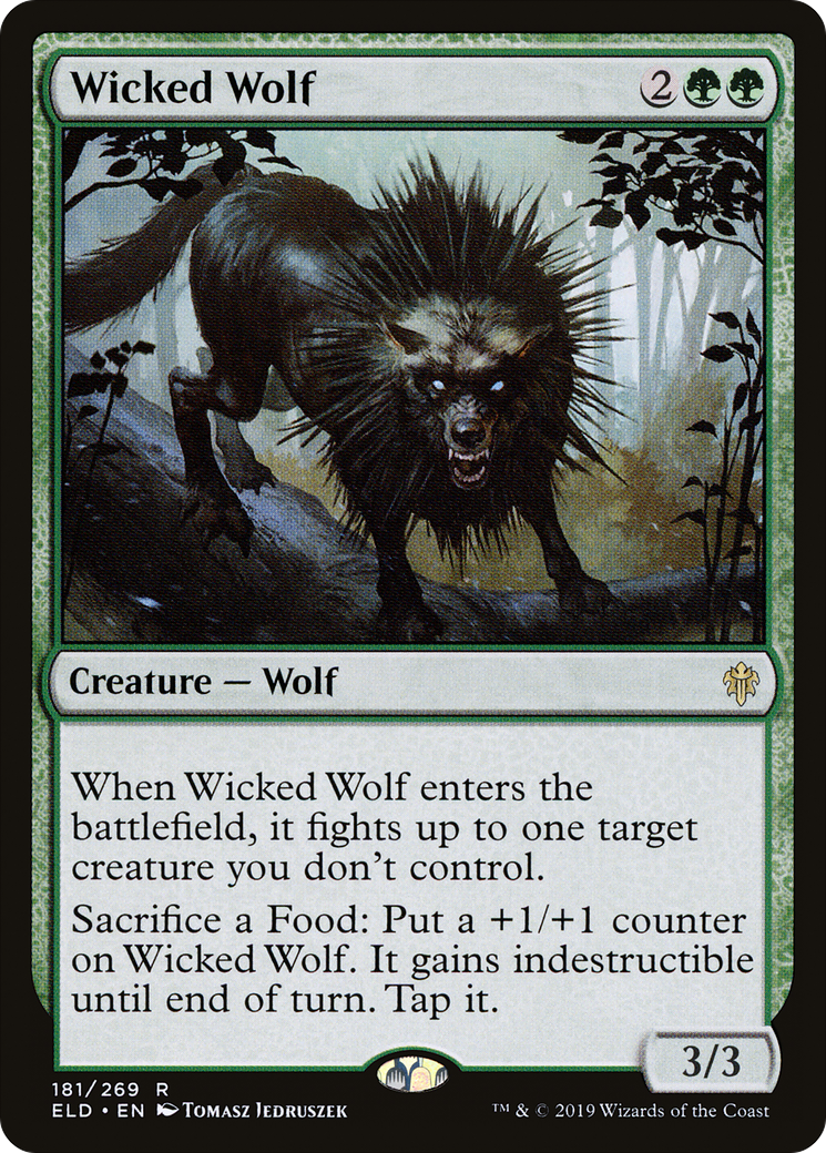 Wicked Wolf (ELD-181) [Throne of Eldraine] Foil