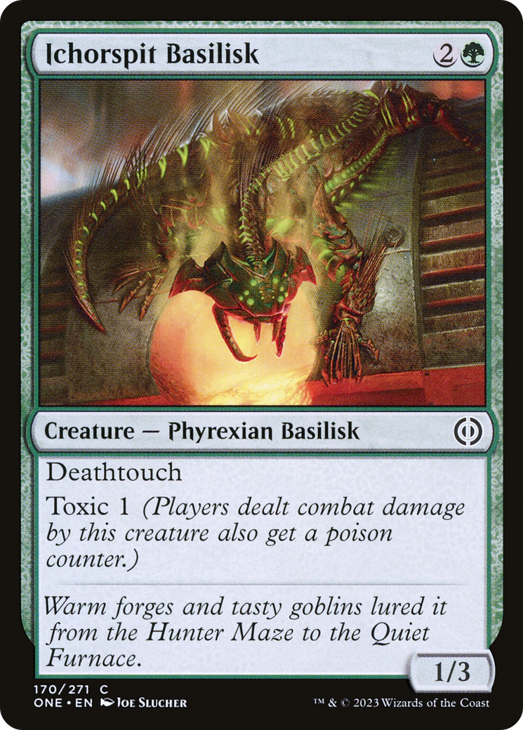 Ichorspit Basilisk (ONE-170) [Phyrexia: All Will Be One] Foil