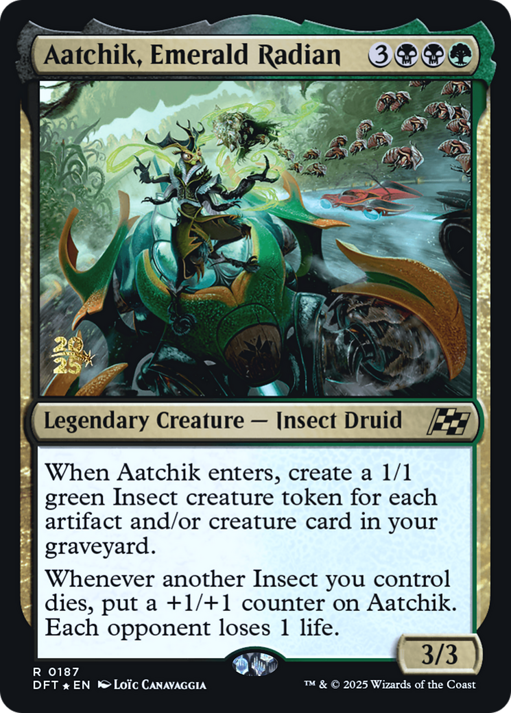 Aatchik, Emerald Radian (PRE-187) [Prerelease Cards] Foil