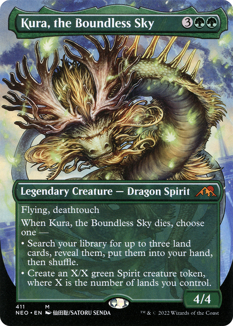 Kura, the Boundless Sky (NEO-411) [Kamigawa: Neon Dynasty] (Borderless) Foil