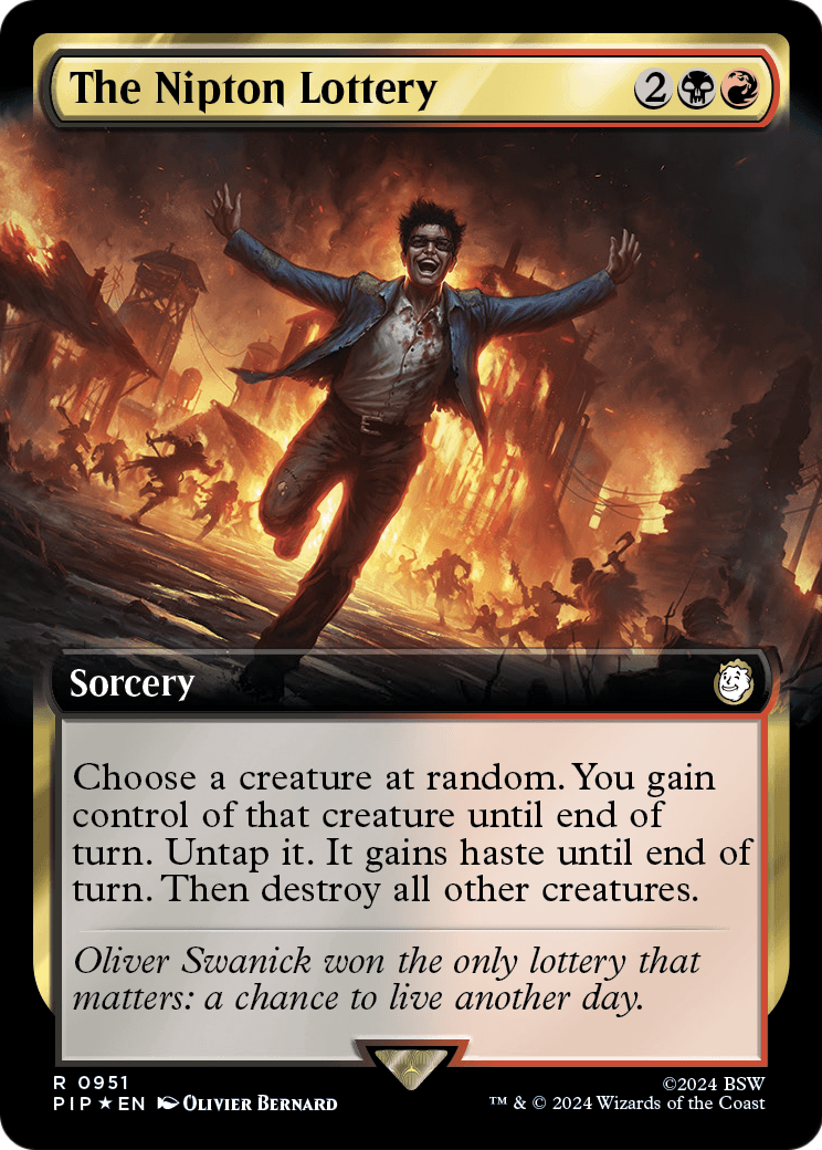 The Nipton Lottery (Extended Art) (Surge Foil) (PIP-951) [Fallout] Foil