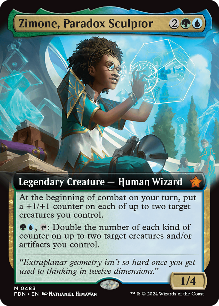 Zimone, Paradox Sculptor (FDN-483) [Foundations]: (Extended Art)