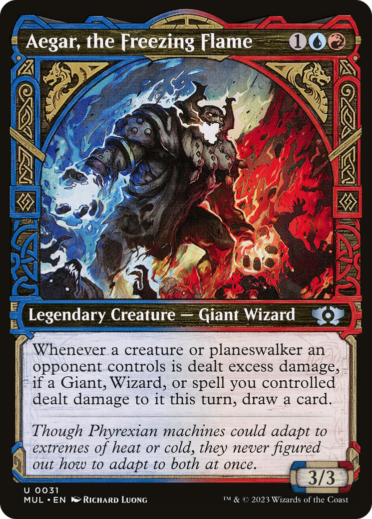 Aegar, the Freezing Flame (MUL-031) [Multiverse Legends]: (Showcase) Foil