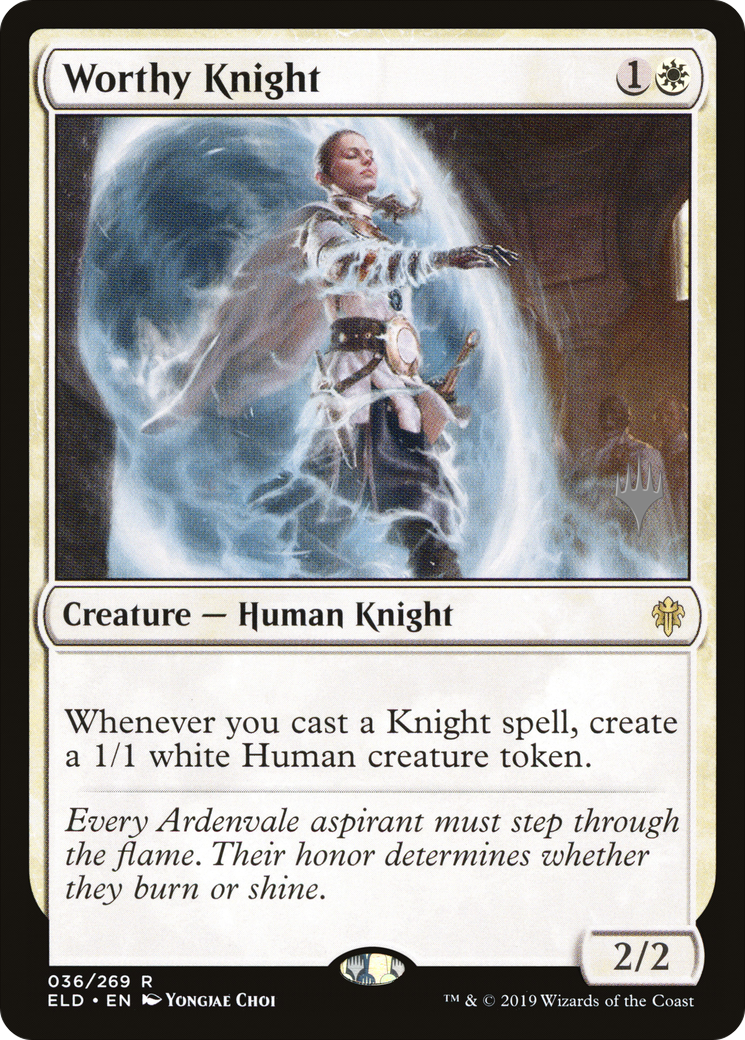 Worthy Knight (PPELD-36P) [Throne of Eldraine Promos]