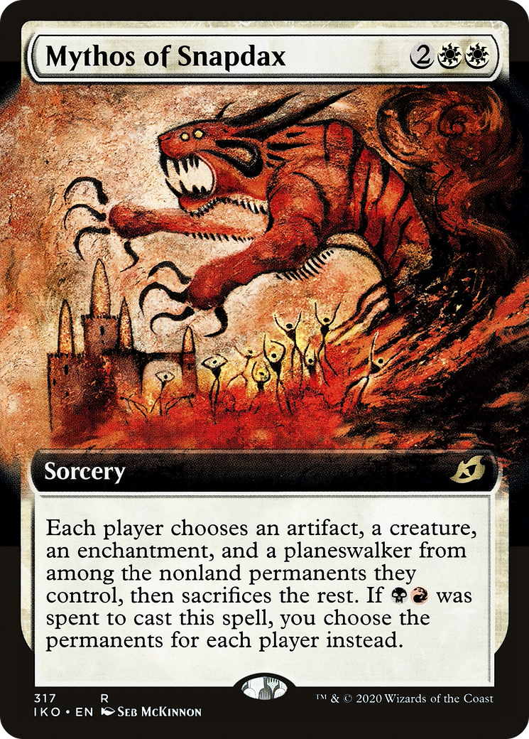 Mythos of Snapdax (IKO-317) [Ikoria: Lair of Behemoths]: (Extended Art) Foil