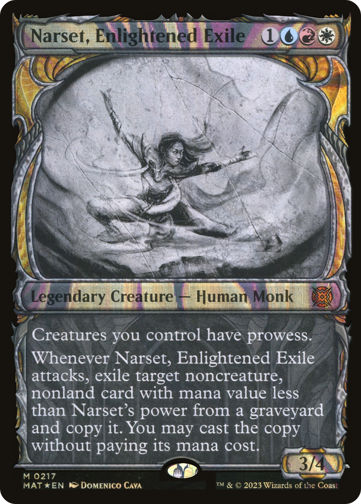 Narset, Enlightened Exile (MAT-217) [March of the Machine: The Aftermath]: (Showcase) Foil Foil