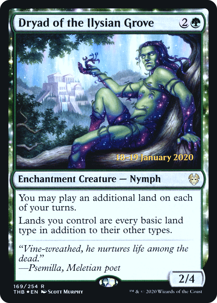 Dryad of the Ilysian Grove (PRE-169S) [Theros Beyond Death Promos] Foil