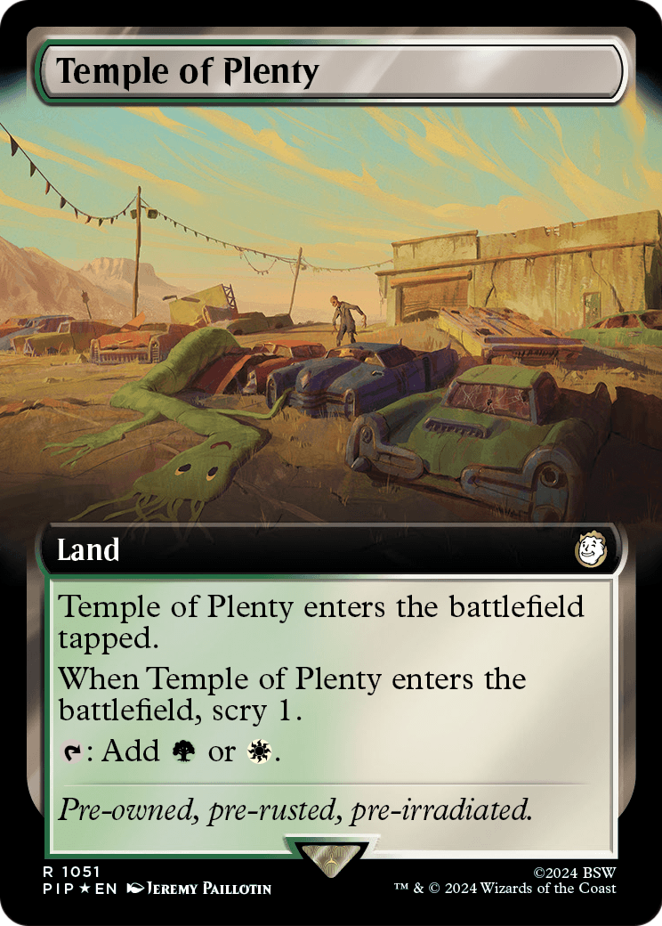 Temple of Plenty (Extended Art) (Surge Foil) (PIP-1051) [Fallout] Foil
