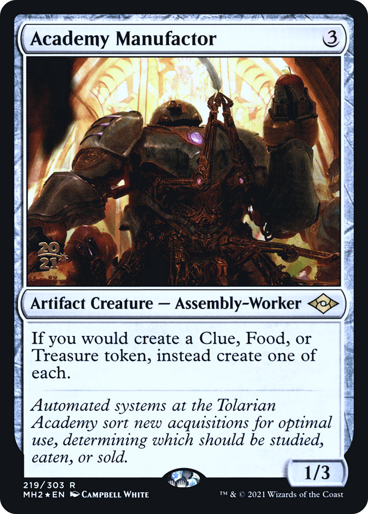 Academy Manufactor (PRE-219S) [Modern Horizons 2 Promos] Foil