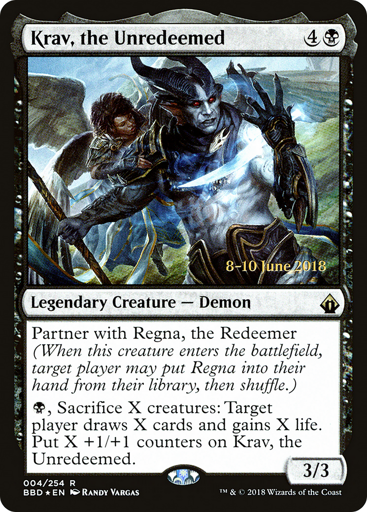 Krav, the Unredeemed (LARP-04S) [Battlebond Promos] Foil